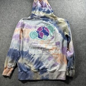 MARKET Smiley Hoodie Mens Medium Tie Dye High Energy Team Psychic Graphic